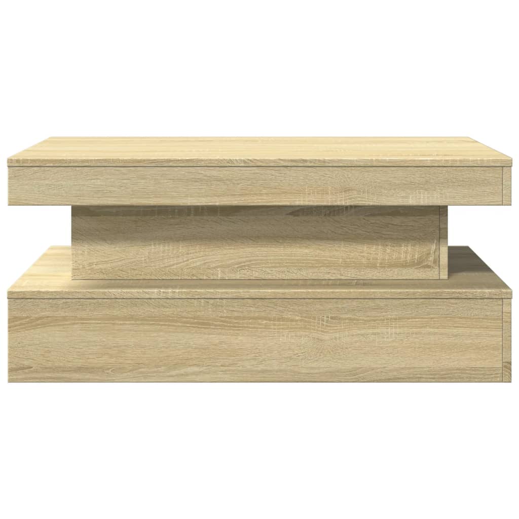 Salontafel met LED-verlichting 90x50x40 cm sonoma eikenkleurig 90 x 50 x 40 cm Sonoma eiken
