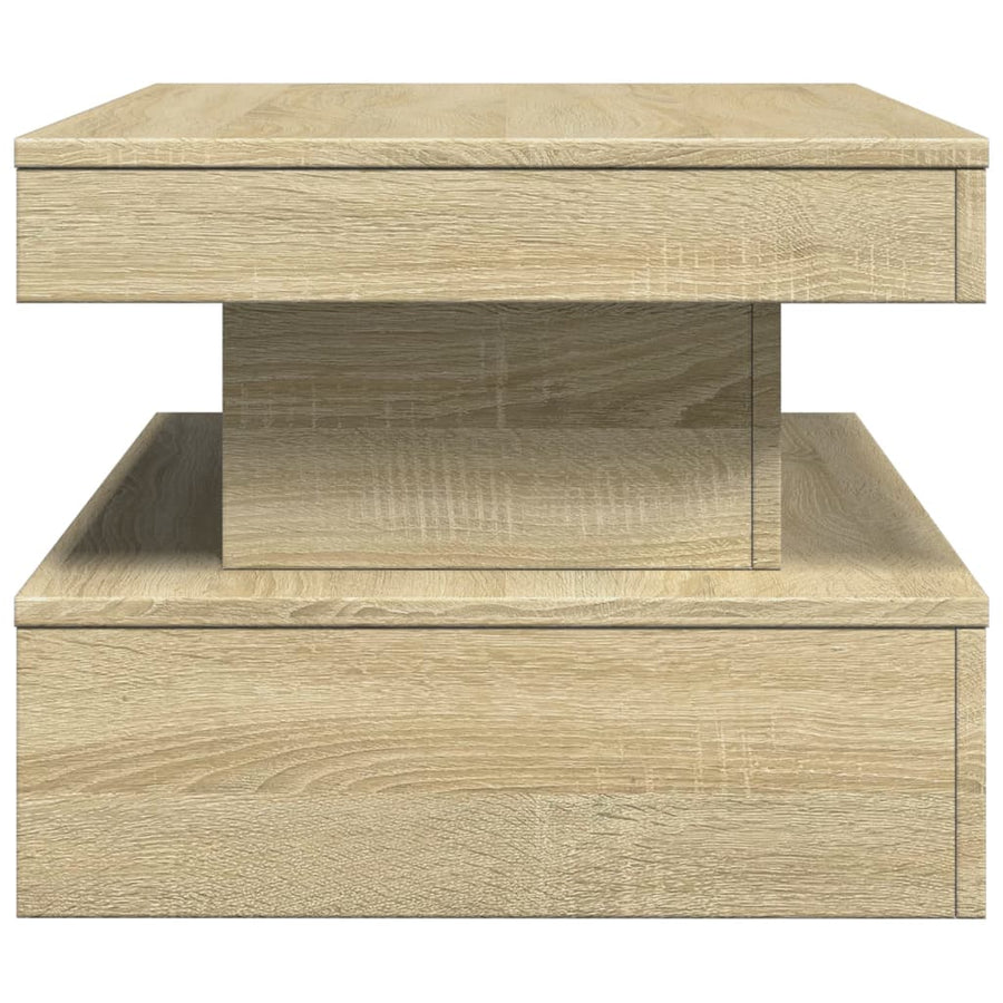 Salontafel met LED-verlichting 90x50x40 cm sonoma eikenkleurig 90 x 50 x 40 cm Sonoma eiken