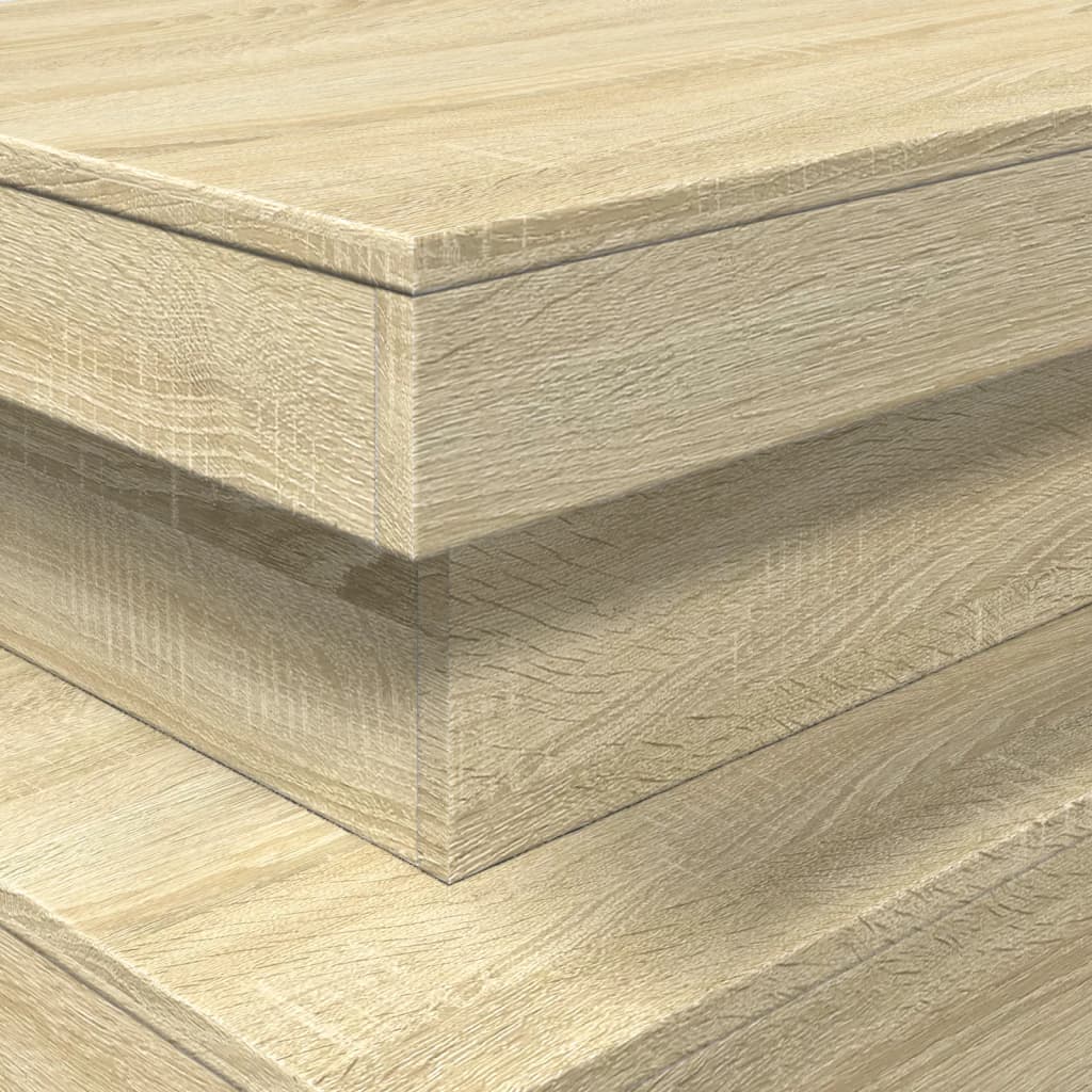 Salontafel met LED-verlichting 90x50x40 cm sonoma eikenkleurig 90 x 50 x 40 cm Sonoma eiken