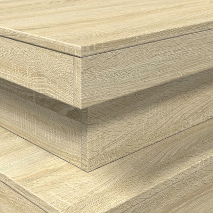 Salontafel met LED-verlichting 90x50x40 cm sonoma eikenkleurig 90 x 50 x 40 cm Sonoma eiken