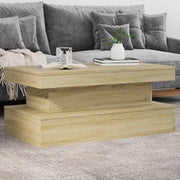 Coffee table with LED lighting 90x50x40 cm Sonoma oak