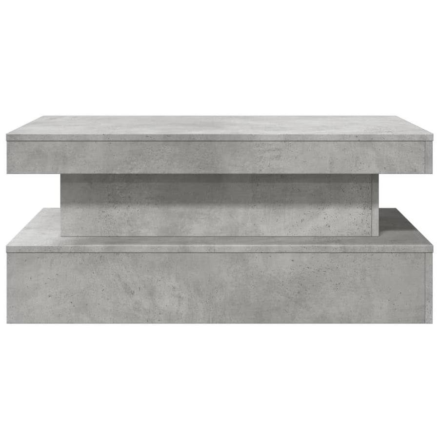 Salontafel met LED-verlichting 90x50x40 cm betongrijs 90 x 50 x 40 cm Betongrijs