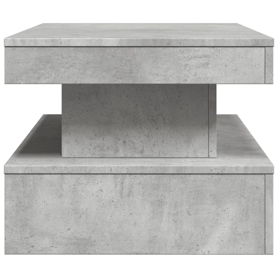 Salontafel met LED-verlichting 90x50x40 cm betongrijs 90 x 50 x 40 cm Betongrijs
