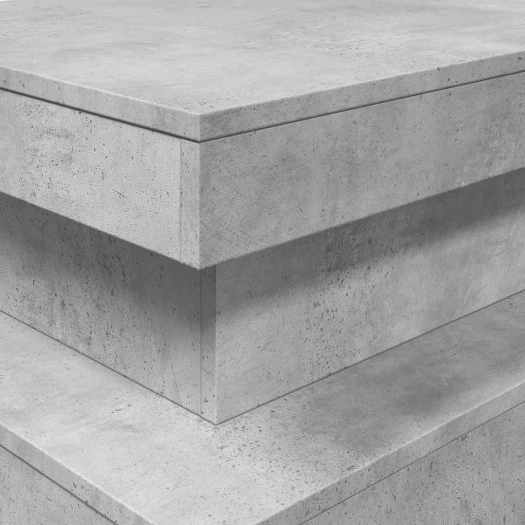 Salontafel met LED-verlichting 90x50x40 cm betongrijs 90 x 50 x 40 cm Betongrijs