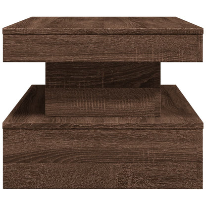 Salontafel Met Led-Verlichting 90X50X40 Cm bruin eikenkleur