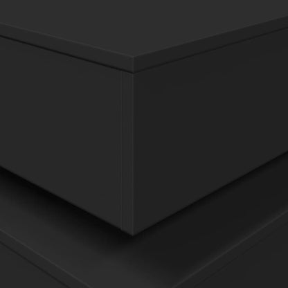 Salontafel met LED-verlichting 50x50x40 cm zwart