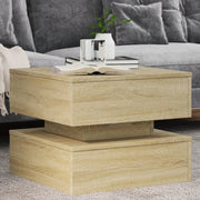 Salontafel 50x50x40 cm sonoma eiken LED