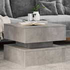 Coffee table with LED lighting 50x50x40 cm concrete grey