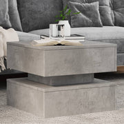 Salontafel 50x50x40 cm betongrijs LED