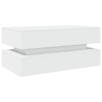 Salontafel Met Led-Verlichting Wit