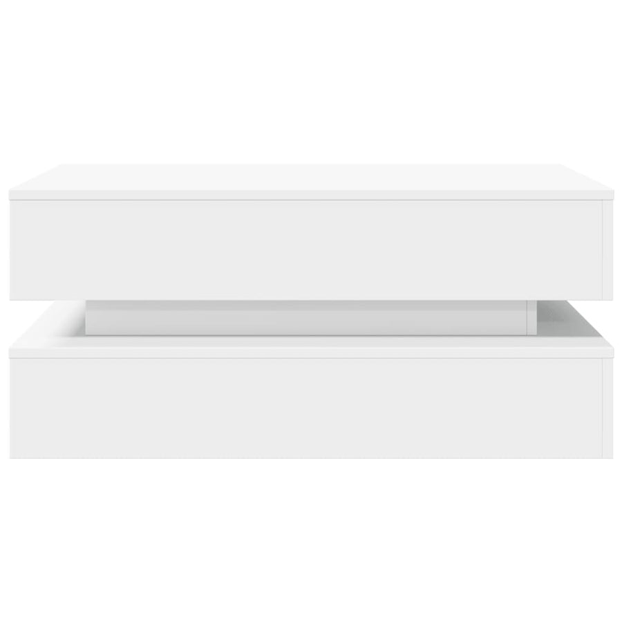 Salontafel Met Led-Verlichting Wit