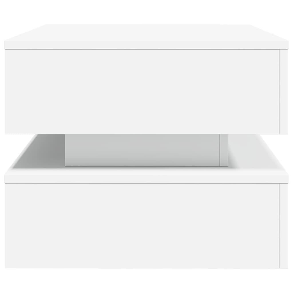 Salontafel Met Led-Verlichting Wit