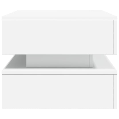Salontafel Met Led-Verlichting Wit