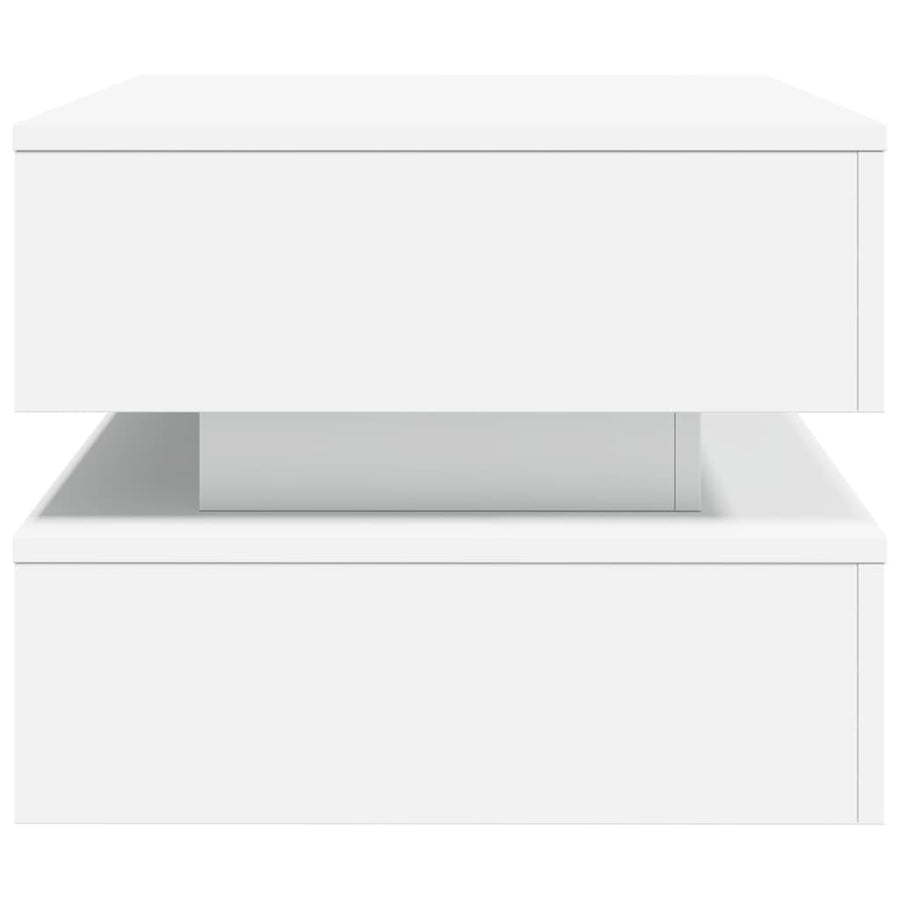 Salontafel Met Led-Verlichting Wit