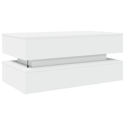Salontafel Met Led-Verlichting Wit