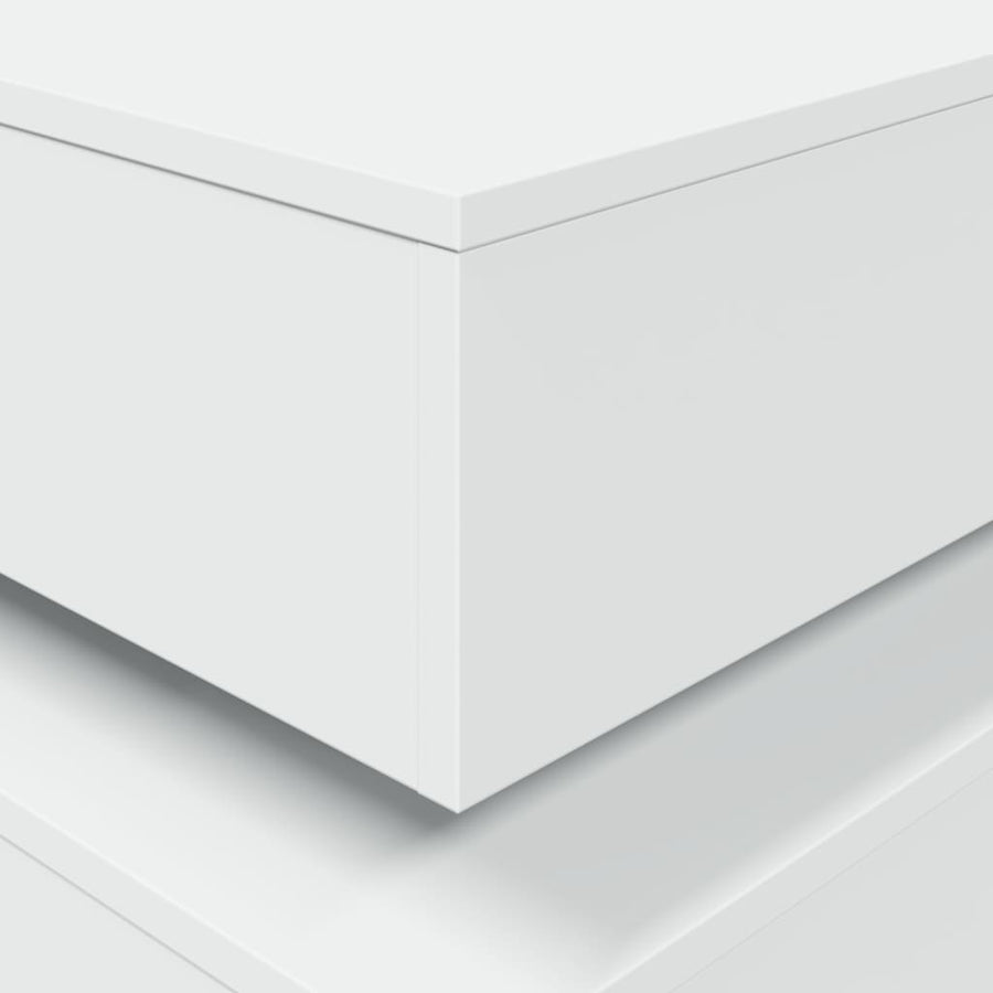 Salontafel Met Led-Verlichting Wit