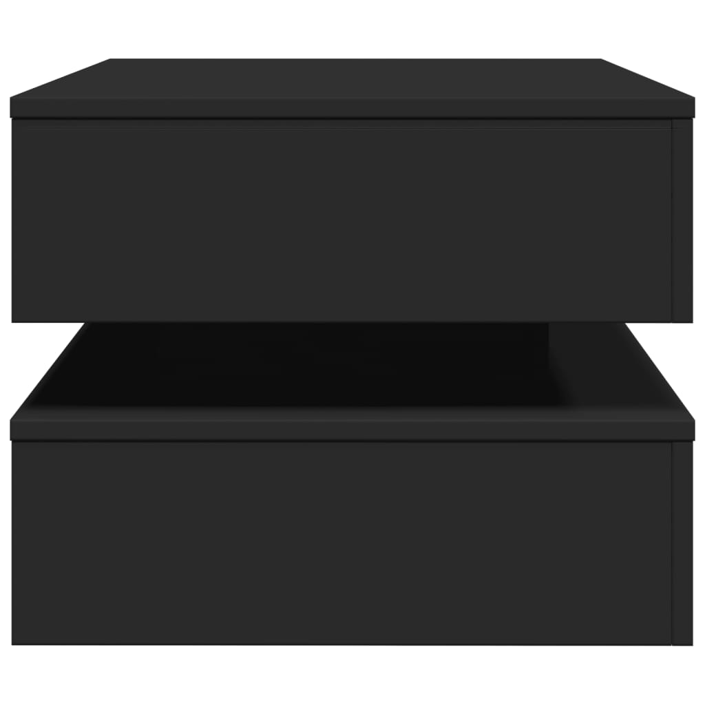 Salontafel Met Led-Verlichting Zwart