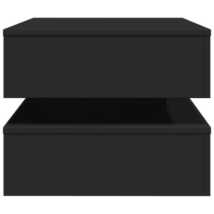 Salontafel Met Led-Verlichting Zwart