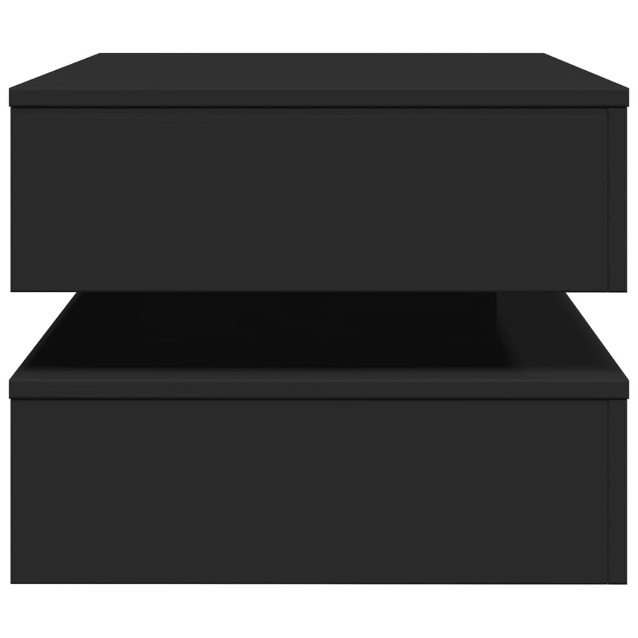 Salontafel Met Led-Verlichting Zwart