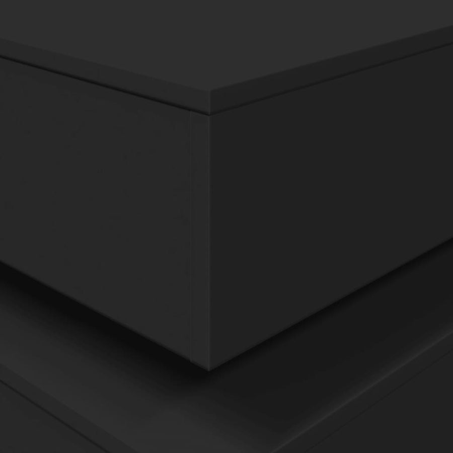 Salontafel Met Led-Verlichting Zwart