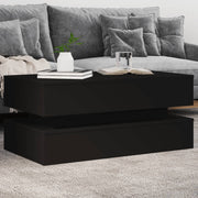 Salontafel 90x50x40 cm zwart met LED