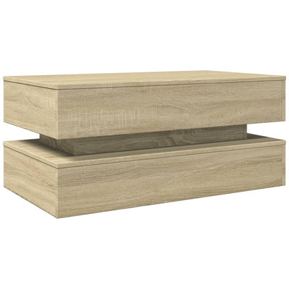 Salontafel Met Led-Verlichting Kleurig Sonoma eiken