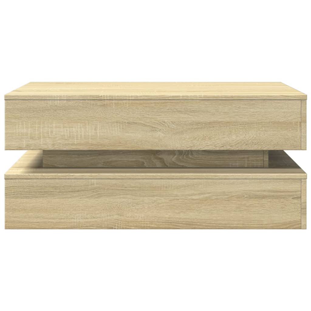 Salontafel Met Led-Verlichting Kleurig Sonoma eiken