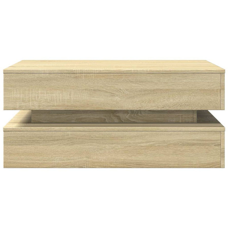 Salontafel Met Led-Verlichting Kleurig Sonoma eiken