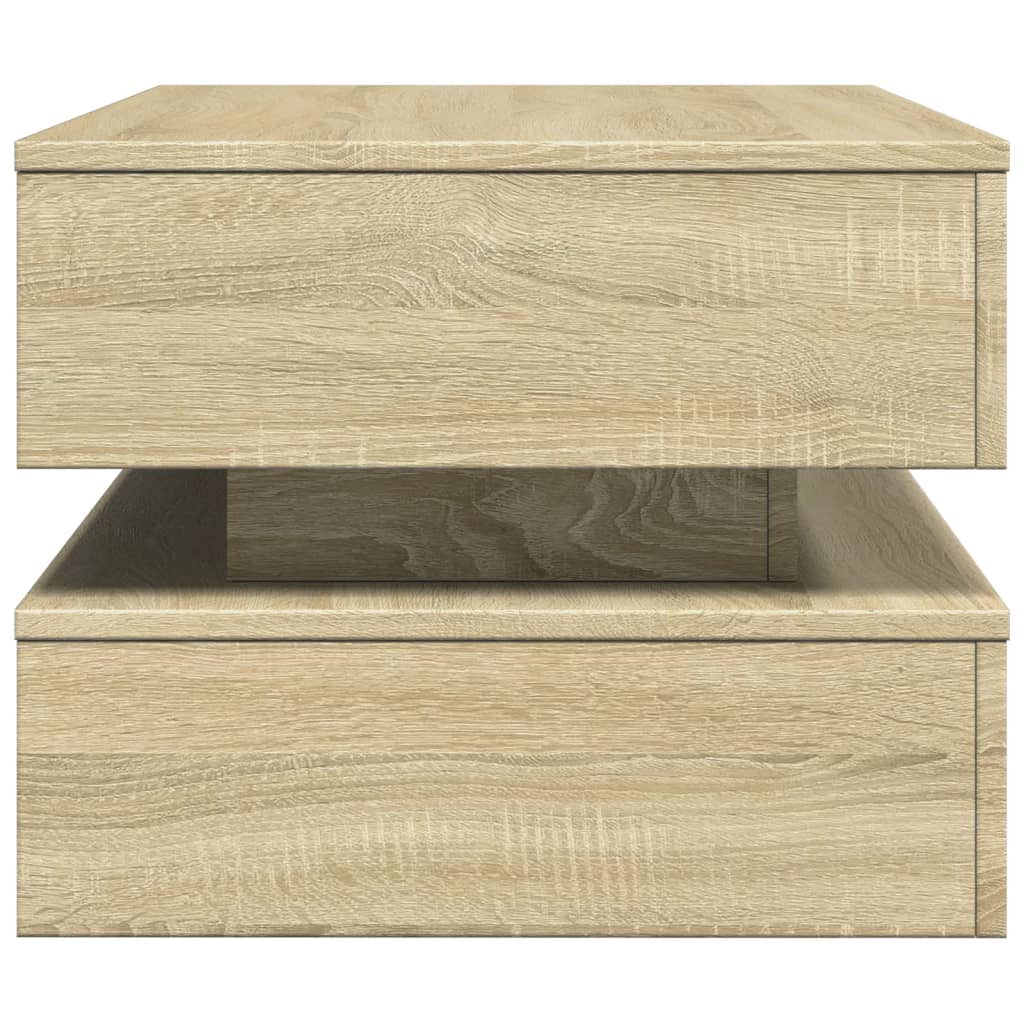 Salontafel Met Led-Verlichting Kleurig Sonoma eiken
