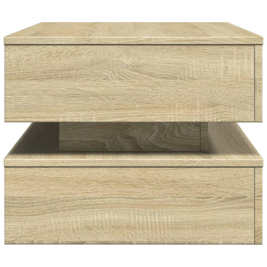 Salontafel Met Led-Verlichting Kleurig Sonoma eiken
