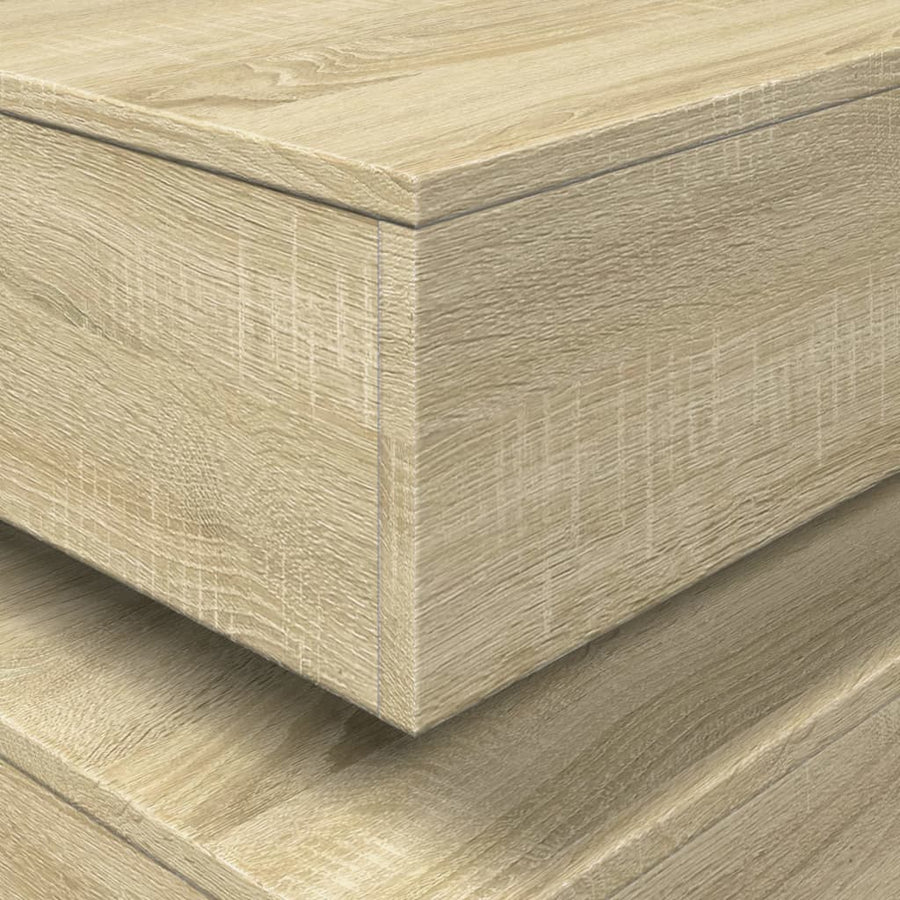 Salontafel Met Led-Verlichting Kleurig Sonoma eiken