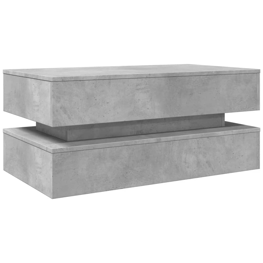 Salontafel Met Led-Verlichting Betongrijs