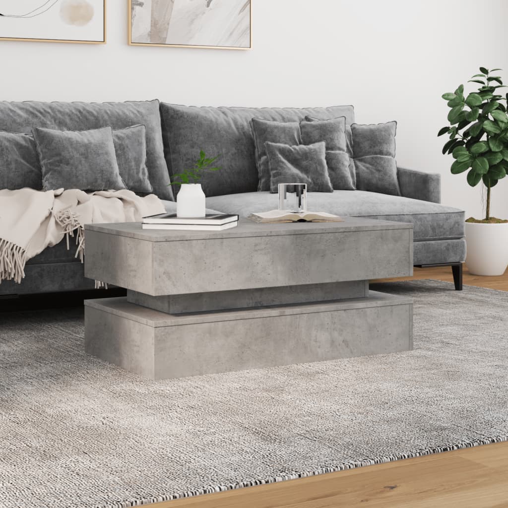 Salontafel Met Led-Verlichting Betongrijs
