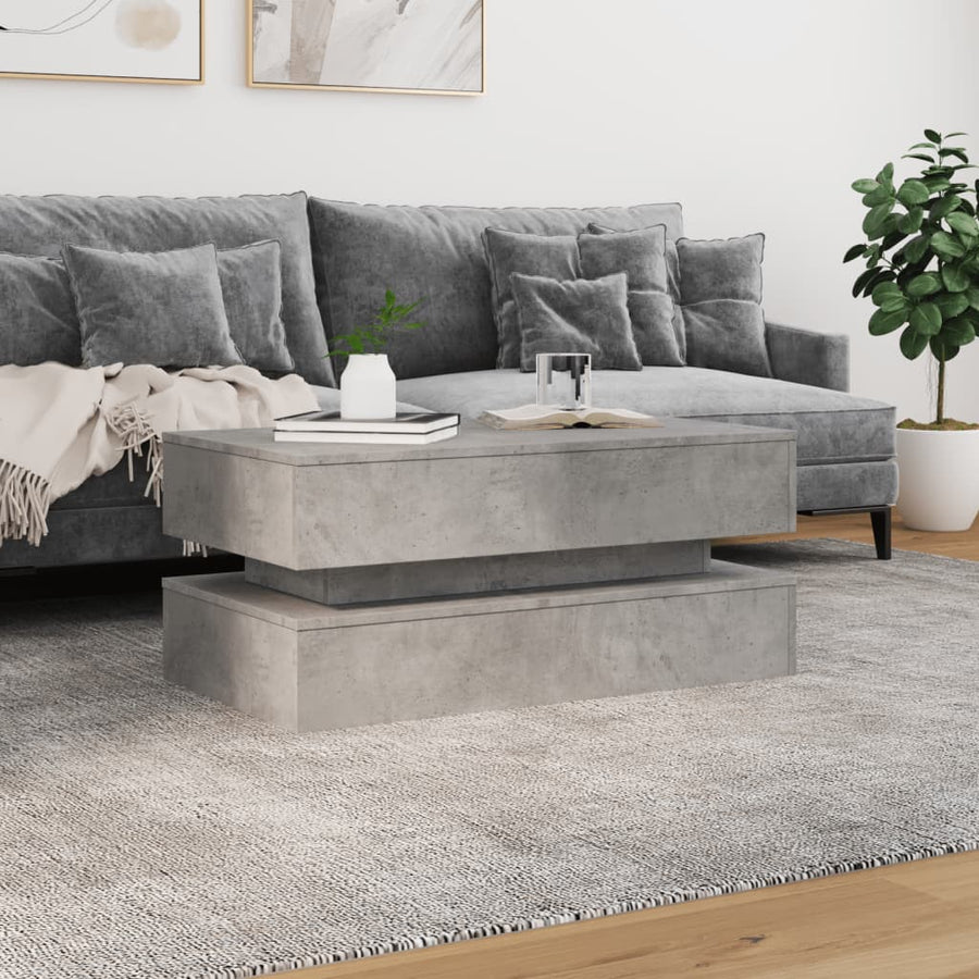 Salontafel Met Led-Verlichting Betongrijs