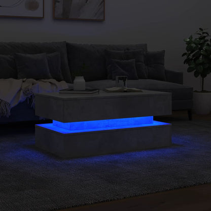 Salontafel Met Led-Verlichting Betongrijs