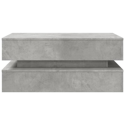 Salontafel Met Led-Verlichting Betongrijs