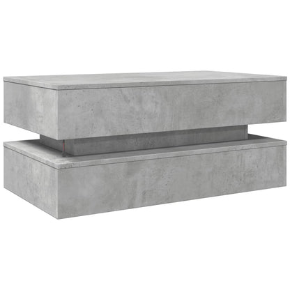 Salontafel Met Led-Verlichting Betongrijs