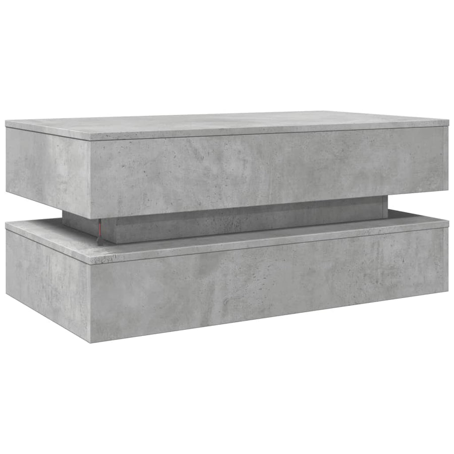 Salontafel Met Led-Verlichting Betongrijs