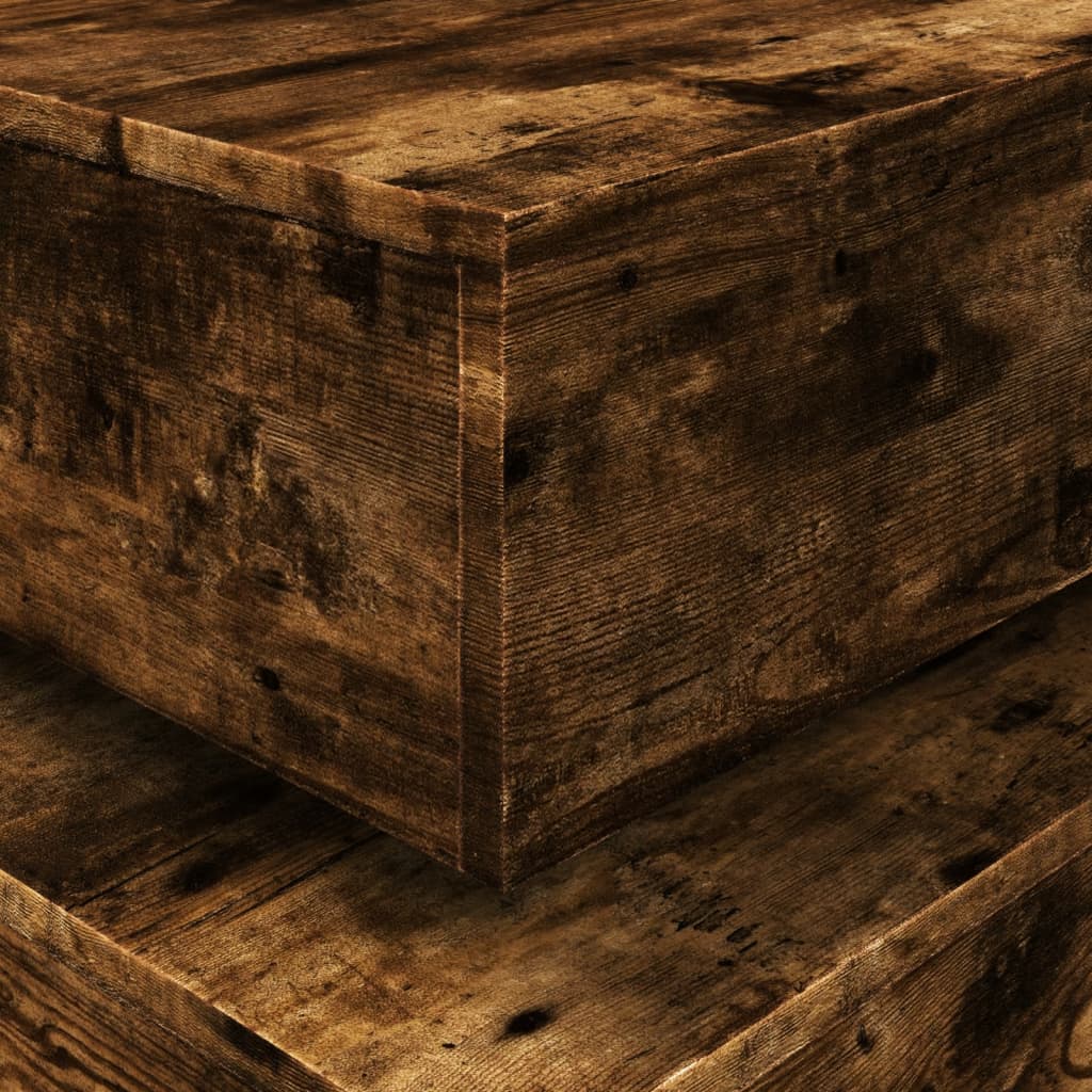 Salontafel Met Led-Verlichting Kleurig Gerookt eiken