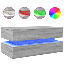 Salontafel Met Led-Verlichting Eiken Grijs sonoma