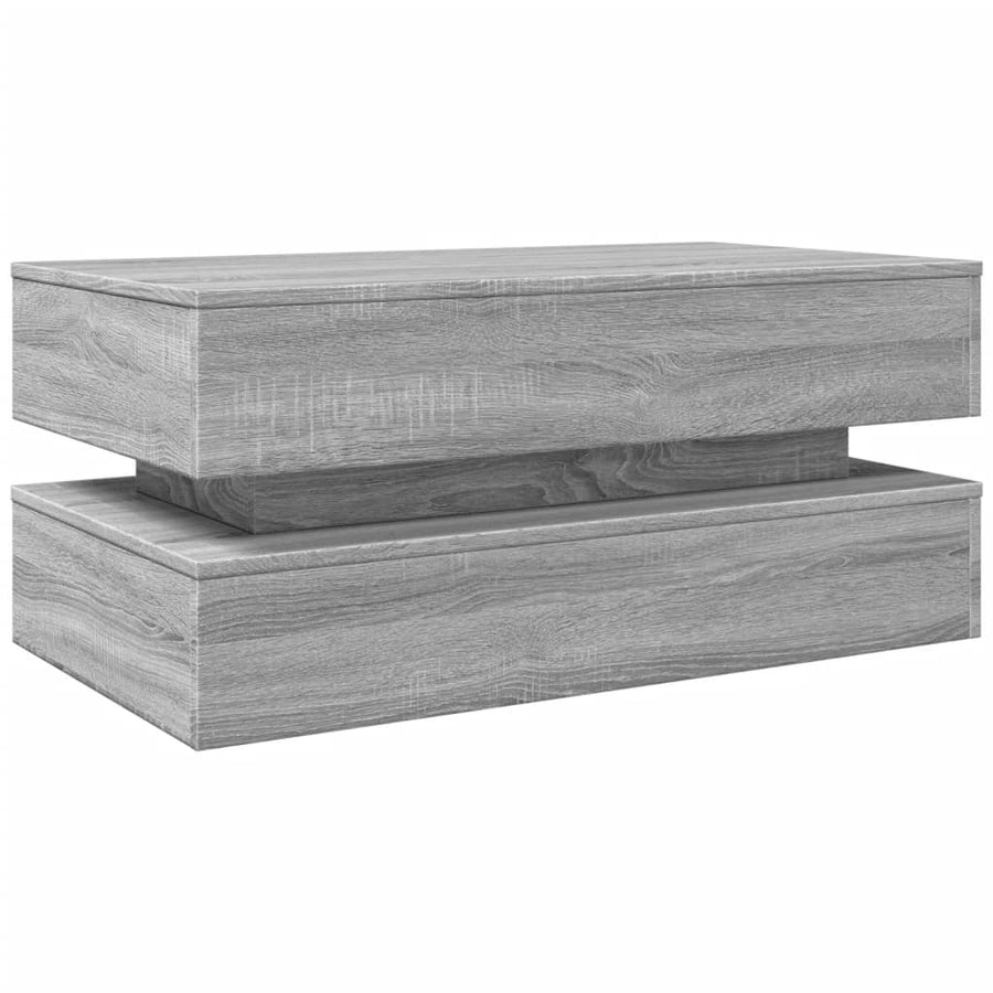 Salontafel Met Led-Verlichting Eiken Grijs sonoma