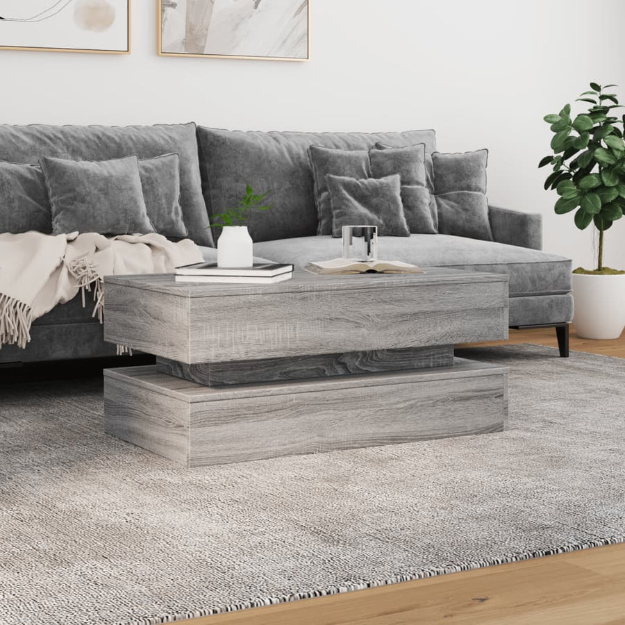 Salontafel Met Led-Verlichting Eiken Grijs sonoma