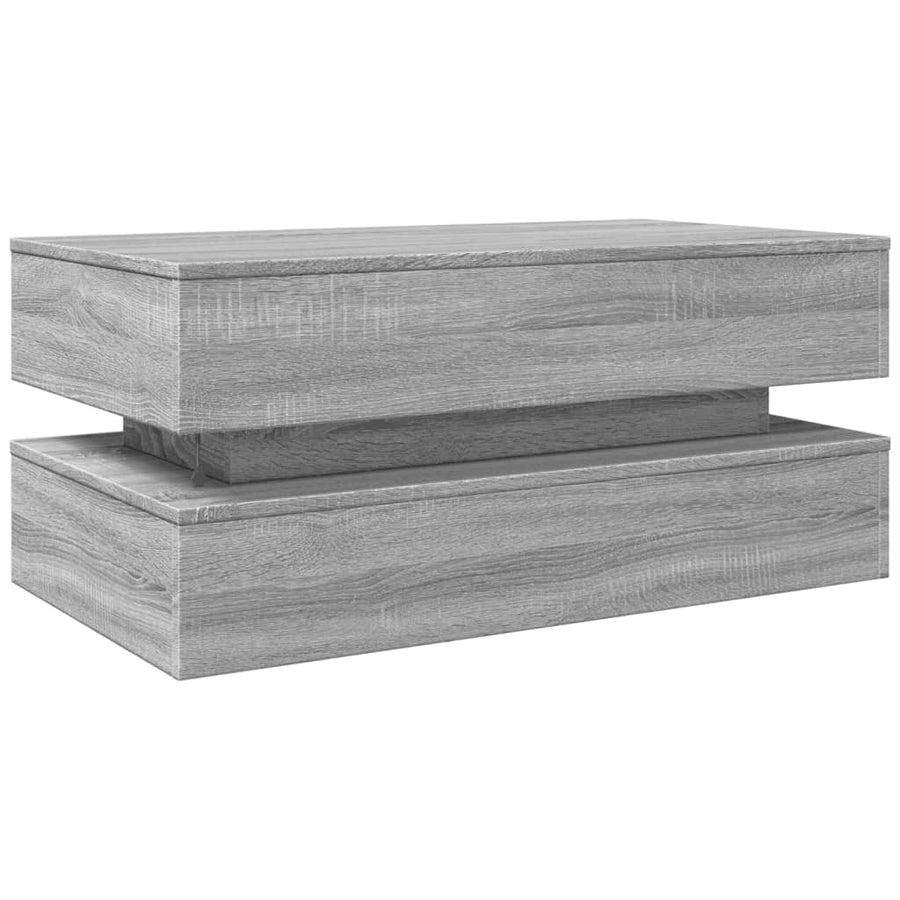 Salontafel Met Led-Verlichting Eiken Grijs sonoma
