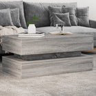 Coffee table with LED lighting 90x50x40 cm grey sonoma oak