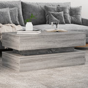 Salontafel 90x50x40 cm grijs sonoma eiken LED