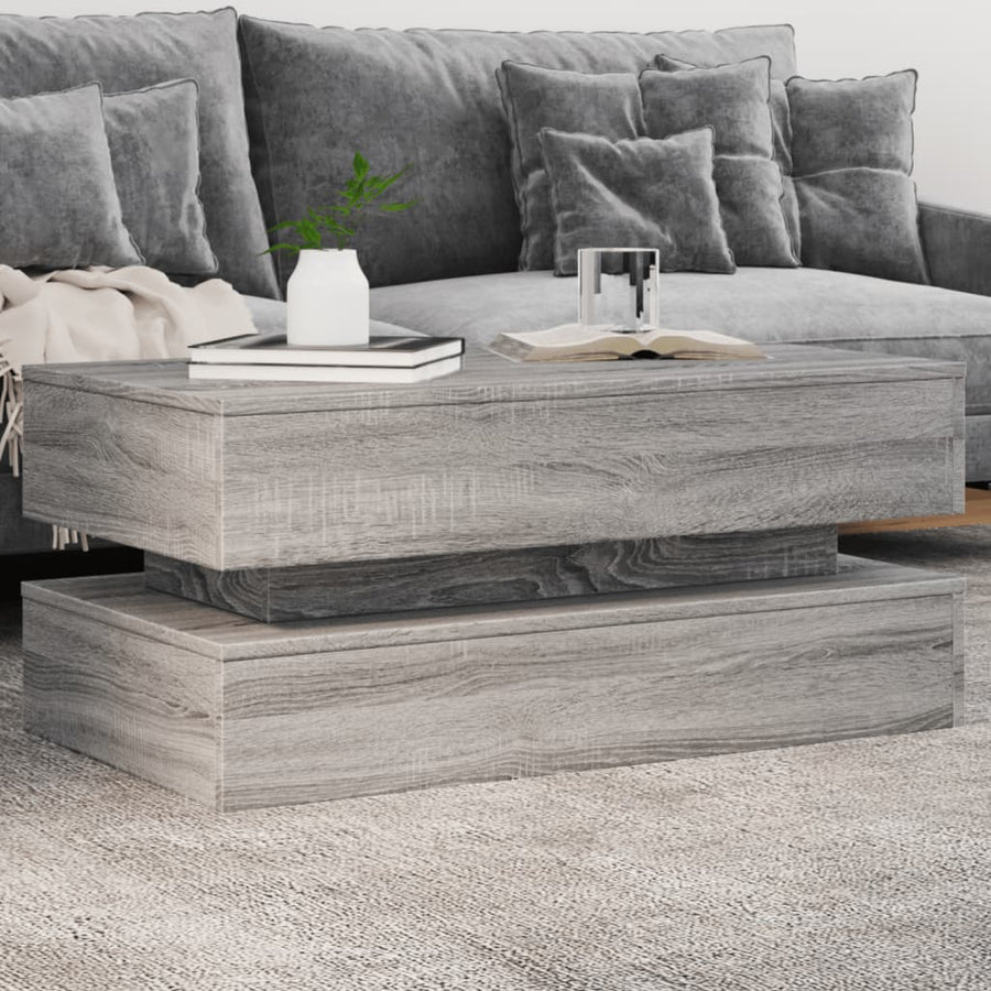Salontafel Met Led-Verlichting Eiken Grijs sonoma