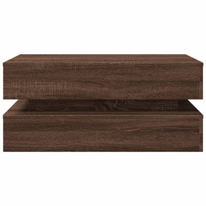Salontafel Met Led-Verlichting Bruineikenkleurig bruin eikenkleur
