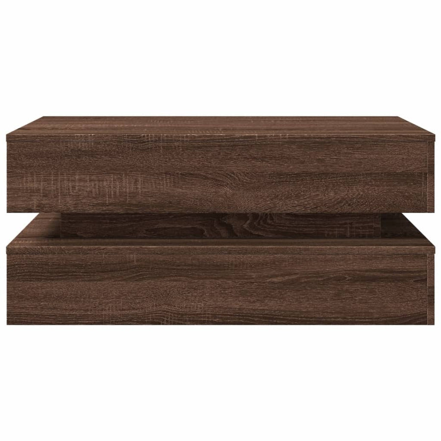 Salontafel Met Led-Verlichting Bruineikenkleurig bruin eikenkleur
