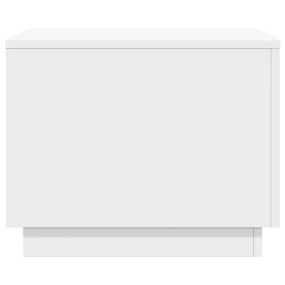 Salontafel met LED-verlichting 50x50x40 cm wit