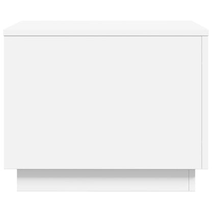 Salontafel met LED-verlichting 50x50x40 cm wit